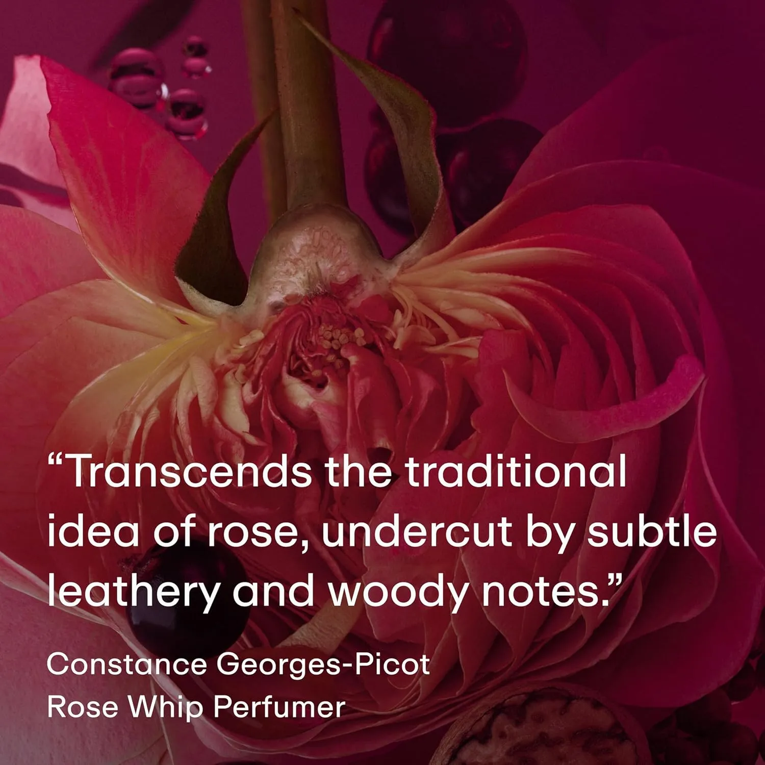 PHLUR Rose Whip Eau de Parfum - Travel Size Perfume for Women & Men Fragrance - Woody Floral Perfume with Rose, Black Currant, Pink Pepper, Nutmeg, Cashmere Wood & Musk (9.5mL)