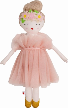 Plush Madeleine Ballerina Doll For Girls Soft Sleeping Cuddle Buddy For Toddlers, Infants and Babies 19 inches Tall Extra Large, Handmade First Baby Doll and Toy Cute Nursery Room Decor