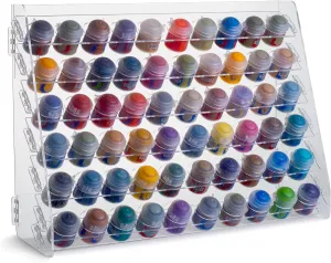 Plydolex Acrylic Paint Rack Organizer with 60 Holes Suitable for Citadel Paints and Others - Wall-Mounted Paint Rack Ideal for Paint Storage of Miniature Paint Sets