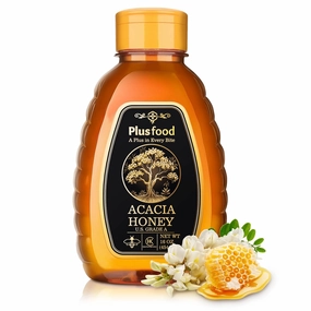 Premium Natural Acacia Honey, Supports Digestive Health & Gut Balance, 16 oz