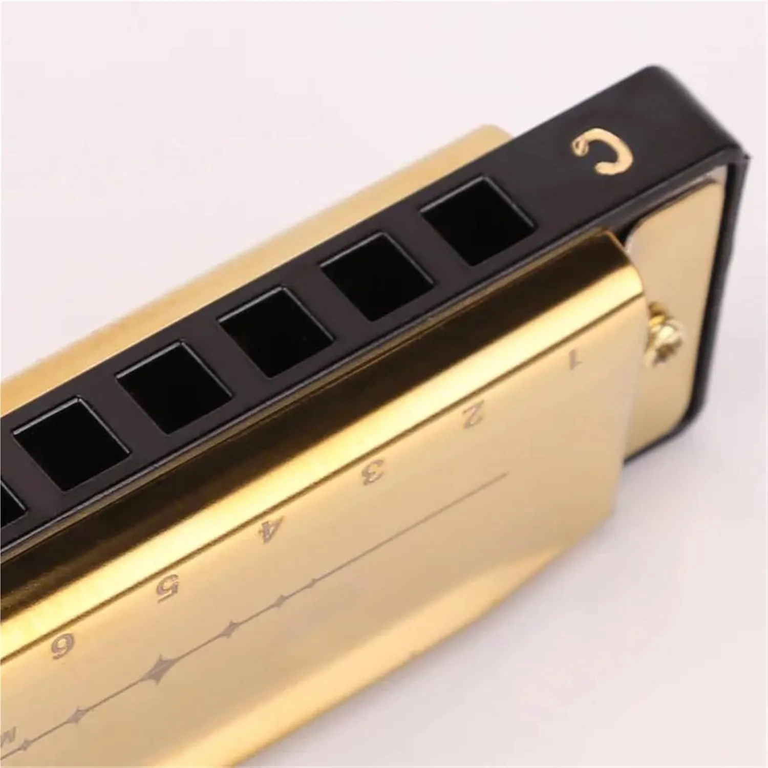 Professional 10 Hole Metal Harmonica Suitable For Adult Beginners Music Instrument(Gold)
