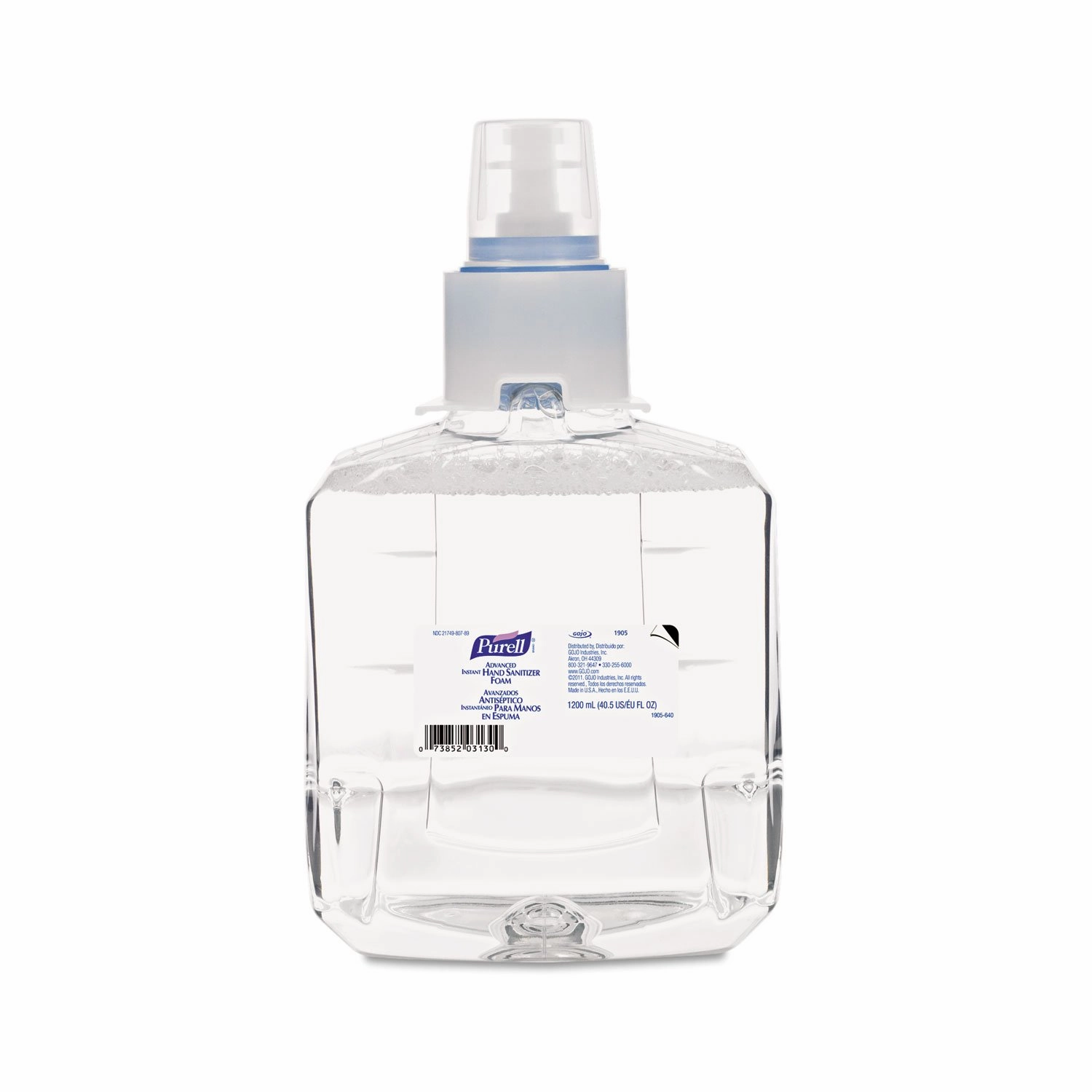 Purell 190502EA Advanced Instant Hand Sanitizer Foam, LTX-12 1200mL Refill, Clear
