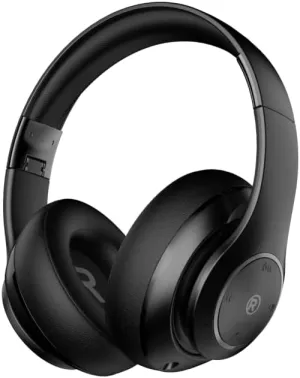 RadioShack BT Headphones Black – 40mm Drivers, 30-Hour Playtime, Bluetooth 5.4, Built-in Microphone, Foldable Design, Durable and Stylish Black Finish