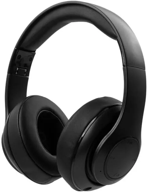 RadioShack BT Headphones Black – 40mm Drivers, 30-Hour Playtime, Bluetooth 5.4, Built-in Microphone, Foldable Design, Durable and Stylish Black Finish