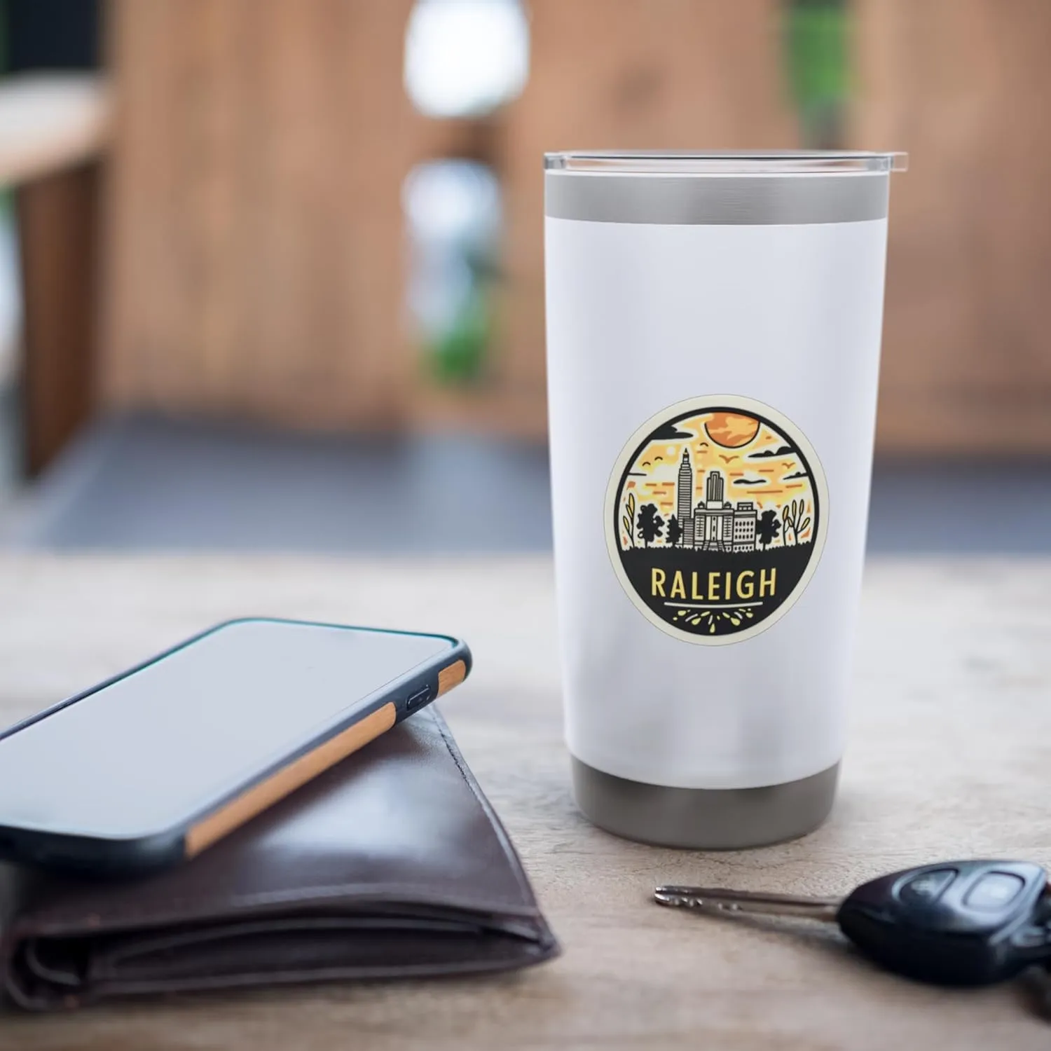 Raleigh North Carolina NC City of Oaks Vacation Resident Fun Stainless Steel Insulated Tumbler
