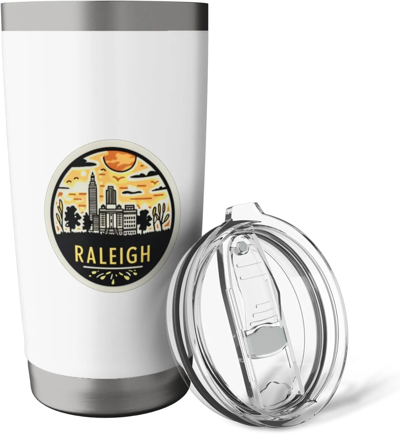 Raleigh North Carolina NC City of Oaks Vacation Resident Fun Stainless Steel Insulated Tumbler