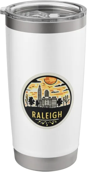 Raleigh North Carolina NC City of Oaks Vacation Resident Fun Stainless Steel Insulated Tumbler