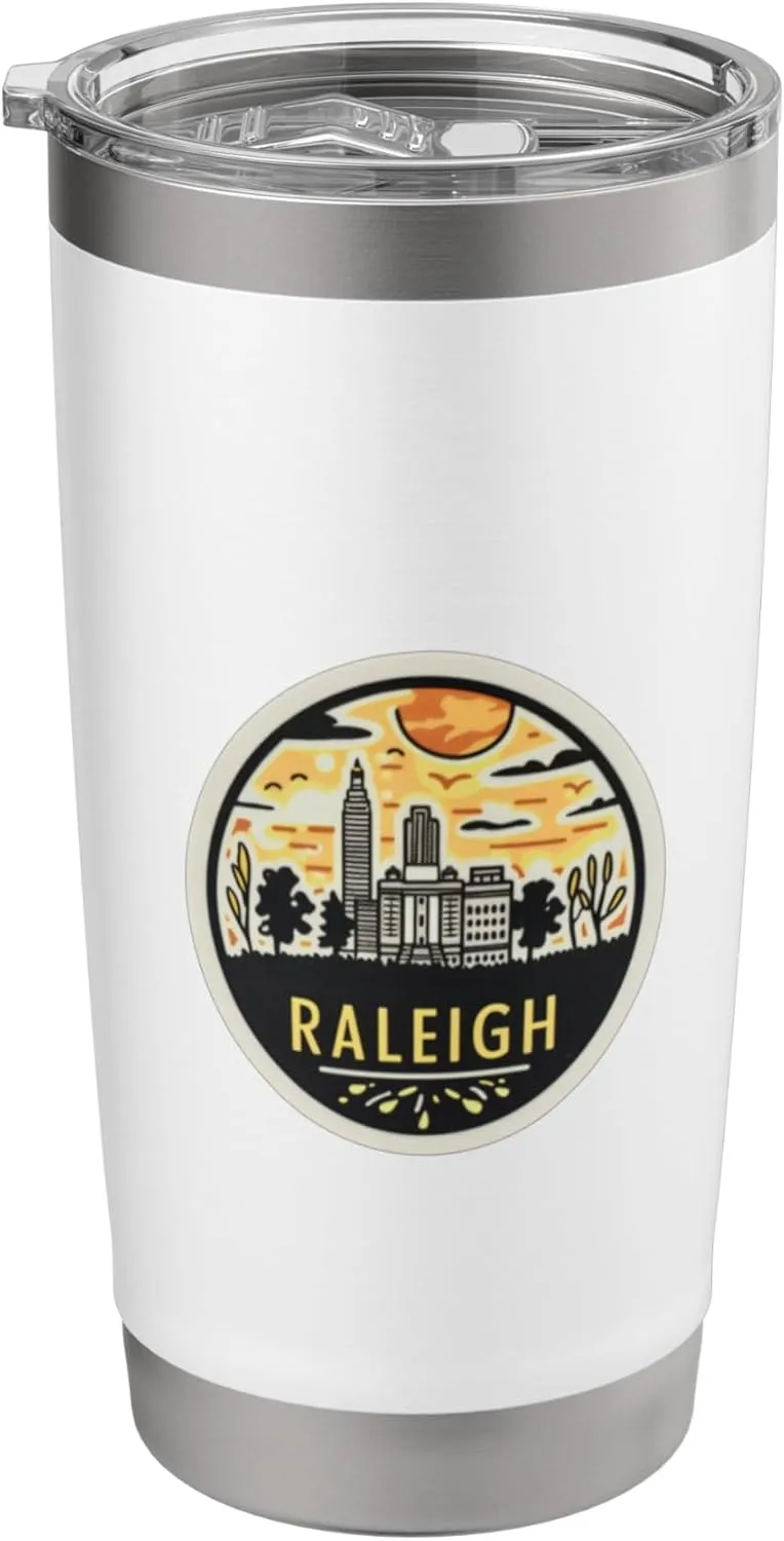 Raleigh North Carolina NC City of Oaks Vacation Resident Fun Stainless Steel Insulated Tumbler