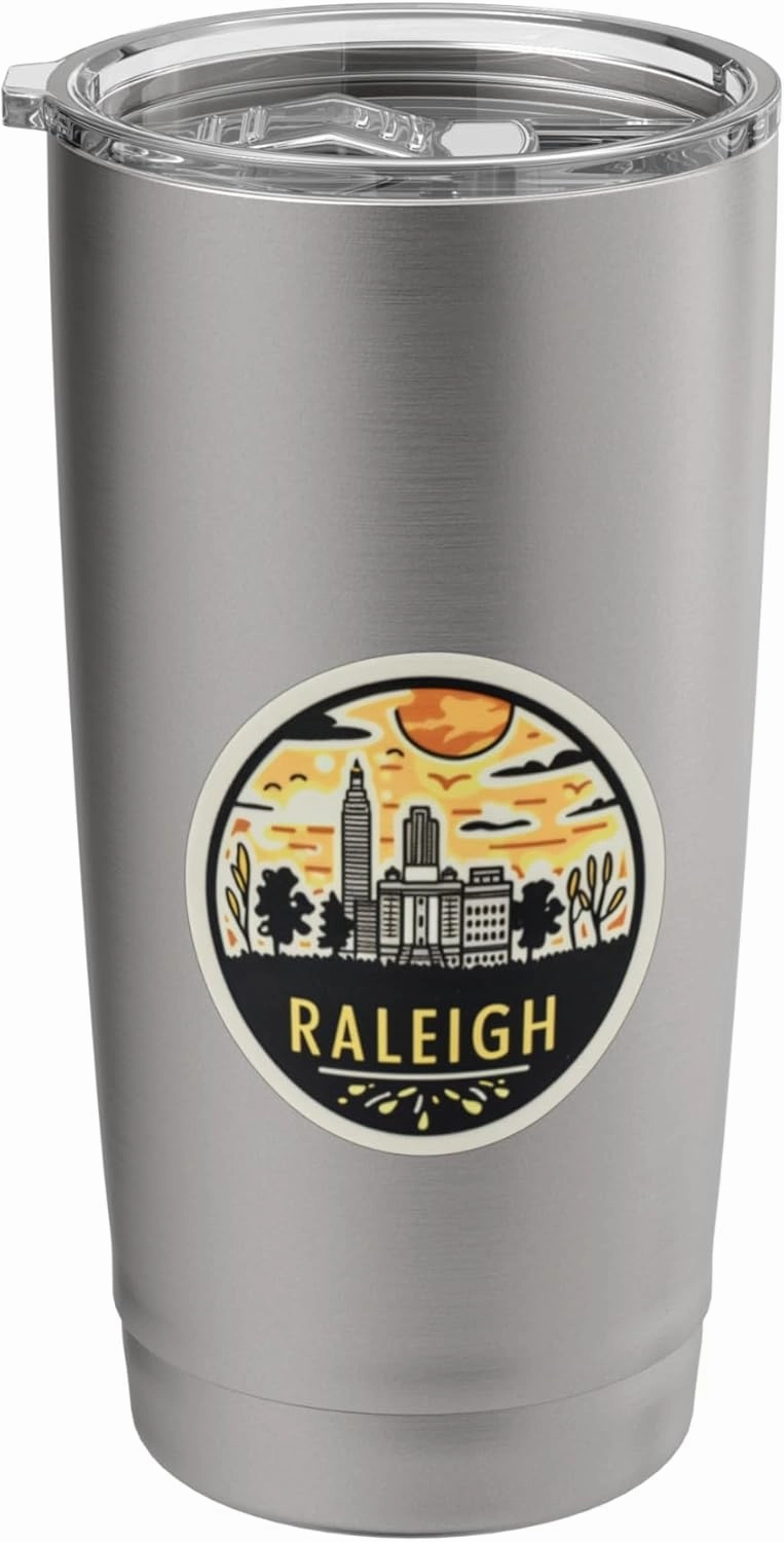 Raleigh North Carolina NC City of Oaks Vacation Resident Fun Stainless Steel Insulated Tumbler