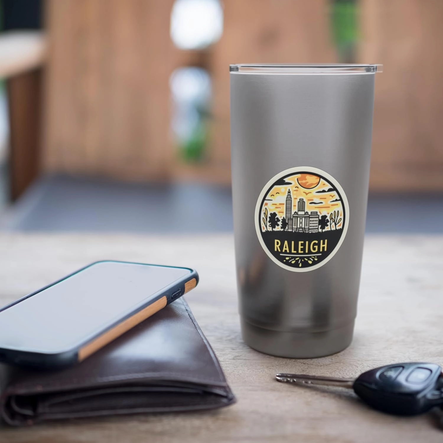 Raleigh North Carolina NC City of Oaks Vacation Resident Fun Stainless Steel Insulated Tumbler