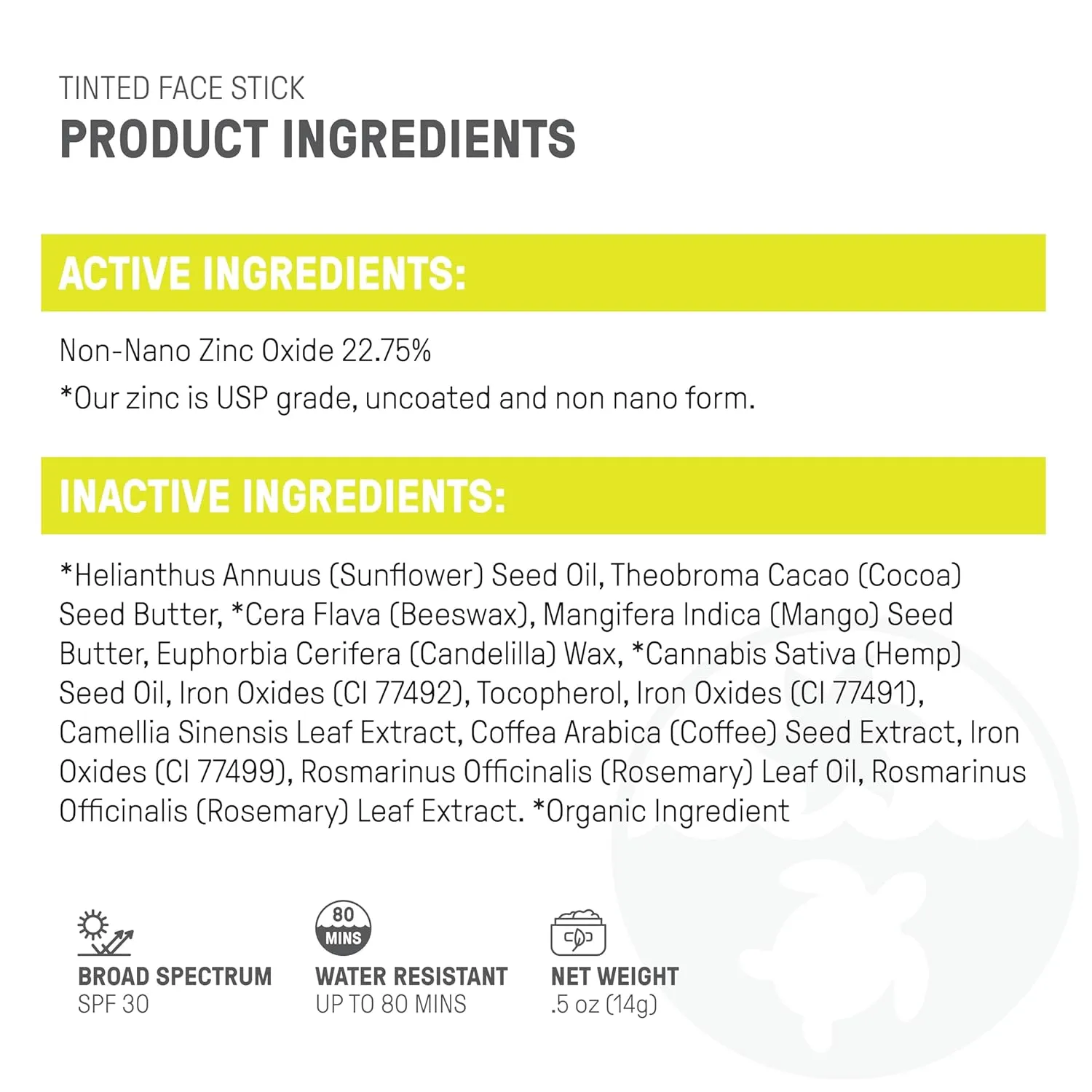Raw Element Ultra-Moisturizing Face Tint Sunscreen, SPF 30 , Non Toxic Mineral Face Cream, Non Nano Zinc Oxide, Reef Friendly, Safe for All Ages, 0.5 oz, Bronze, Stick Pack of 1