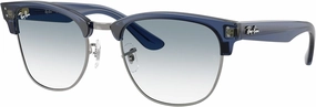 Ray-Ban RBR0504S Sunglasses Bundle: RBR 0504 S CLUBMASTER REVERSE 670879 Transp. Navy Blue On Gunmetal/Clear Gradient Blue Polyamide Standard and Eyewear Cleaning Kit