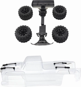 RC Car Parts for Wltoys 144001 144002 144010 1/14 for Monster Truck Modified Tires Clear Body Shell Clip Retainer Replacement RC Buggy Upgrade Spare Parts