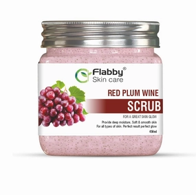 Red Plum Wine Scrub | Soft & Smooth Skin | Provides Deep Hydration | Perfect Result Perfect Glow | Made With Natural Ingredients | For All Skin Type | Both For Women & Men | 450ml