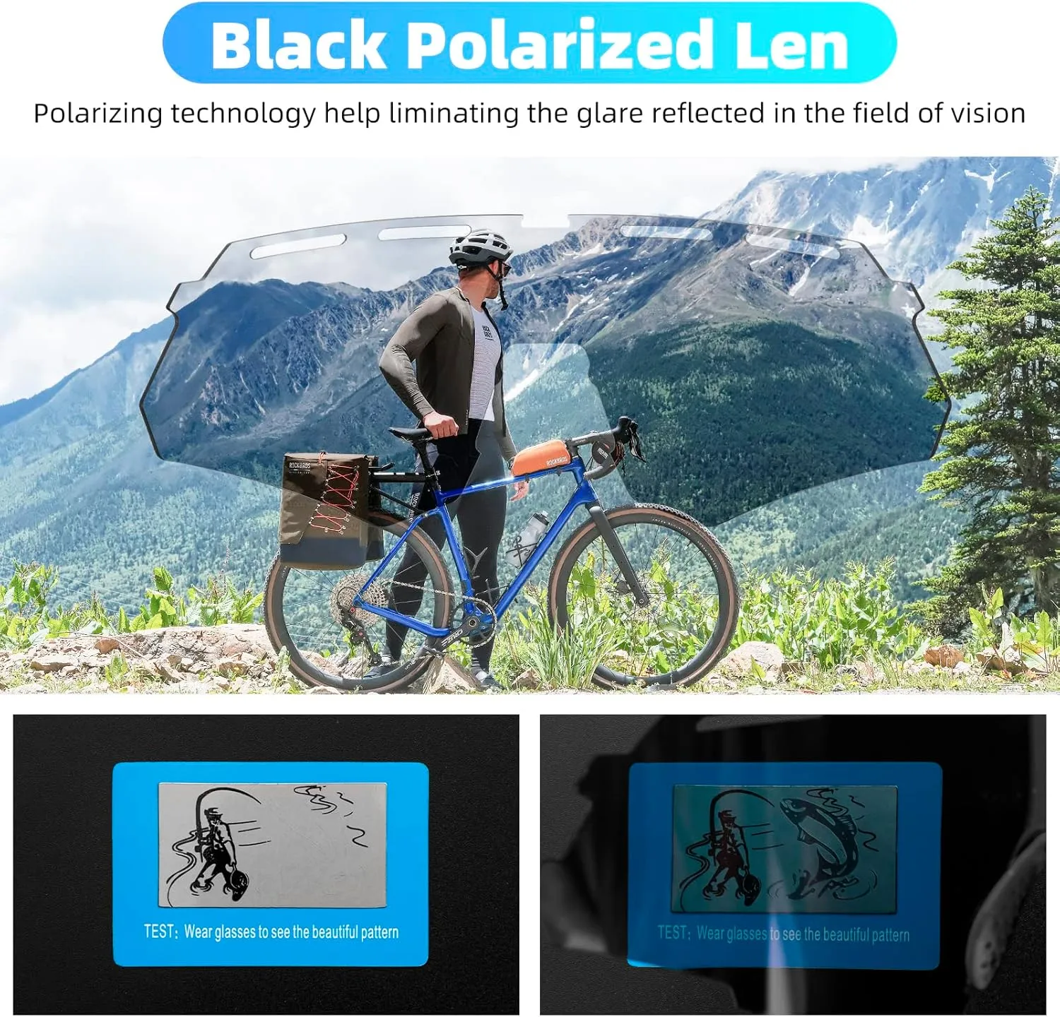 ROCKBROS Polarized Sports Sunglasses for Men Baseball Cycling Sunglasses UV400 Protection for Women Men