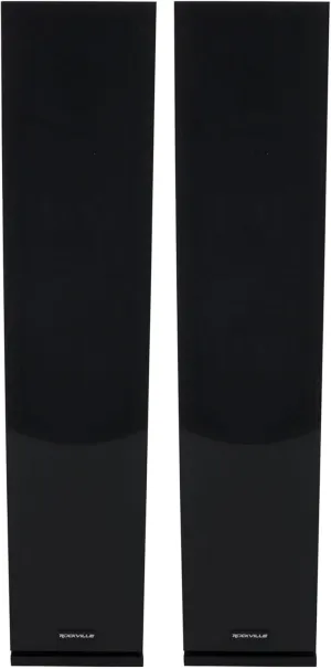 Rockville Pair Lux 658 Black Dual 6.5" Home Theater Stereo Tower Speakers, 160W RMS, 640W Peak, 8 Ohm, Silk Tweeter, MDF Audio Cabinet, 22Hz-20kHz, USA-Engineered, Vietnam-Made (2 Items)