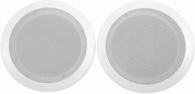 Rockville CC65T (2) 6.5" 70V Ceiling Speakers, 20W Power, Aimable Tweeter, Paintable Grill, Flush Mount, Perfect for Restaurants/Cafes/Offices