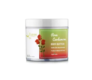 Rose & Cardamom Body Butter Deeply Moisturizing | 100% Vegan, Sulphate & Paraben Free, All-Natural | 100 g