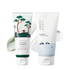 ROUND LAB Pine Calming Cica Cleanser   1025 Dokdo Cleanser, Rich Soft Bubbles for Deep Cleansing and Makeup Removal and Deep Moisture, Korean Skincare