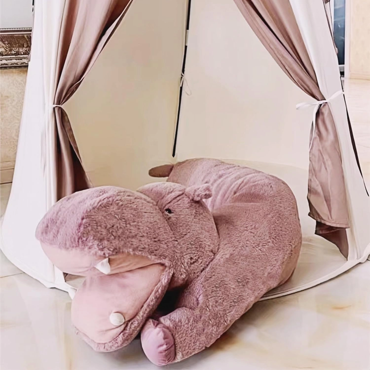 Ryttir Ultra Soft Stuffed Hippo Stuffed Animal Plush Pillow- 40" Long Fluffy Hippopotamus Hugging Toy,Hypoallergenic Hippo Toys for Kids & Adults