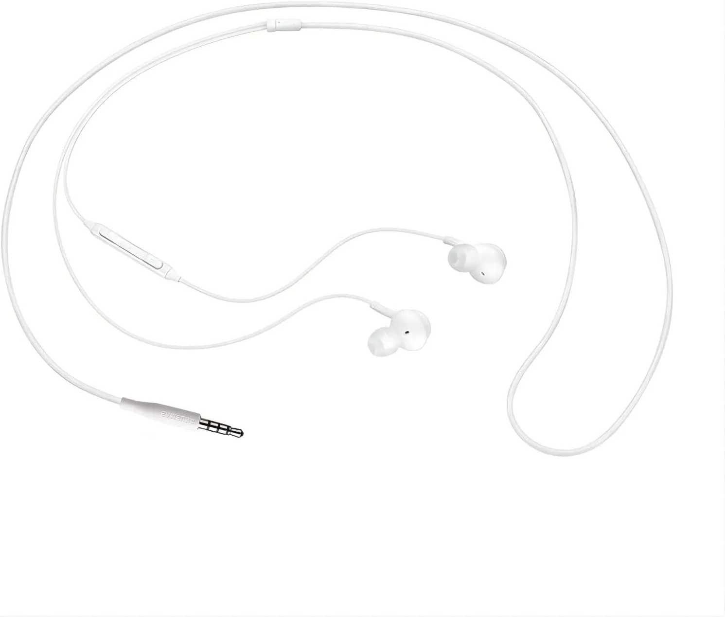 SAMSUNG in-Ear Stereo Headphones by AKG, 3.5mm Earbuds Galaxy with Microphone and Remote with Volume Buttons and Braided Cable (3 Pack White)
