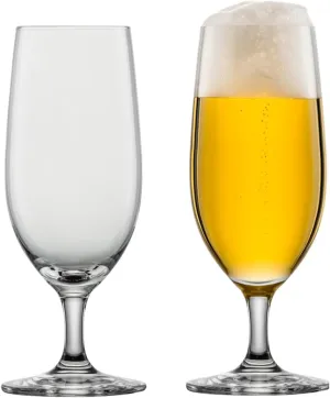 SCHOTT ZWIESEL P106296 Pair Beer Glasses, Classico 12.8 fl oz (380 ml), Clear, Set of 2, Dishwasher Safe