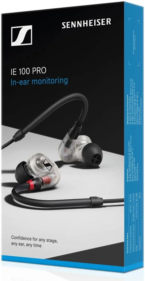 SENNHEISER In- Ear Audio Monitor, Clear, Wired (508941)
