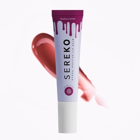Sereko Hydra Peptide Tinted Lip Balm for Dry & Chapped Lips With Ceramides & Squalane | Long Lasting Hydration, 24H Moisture Lock, Plumps & Smooths | For Women & Men | Raspberry Sorbet - 8gm.