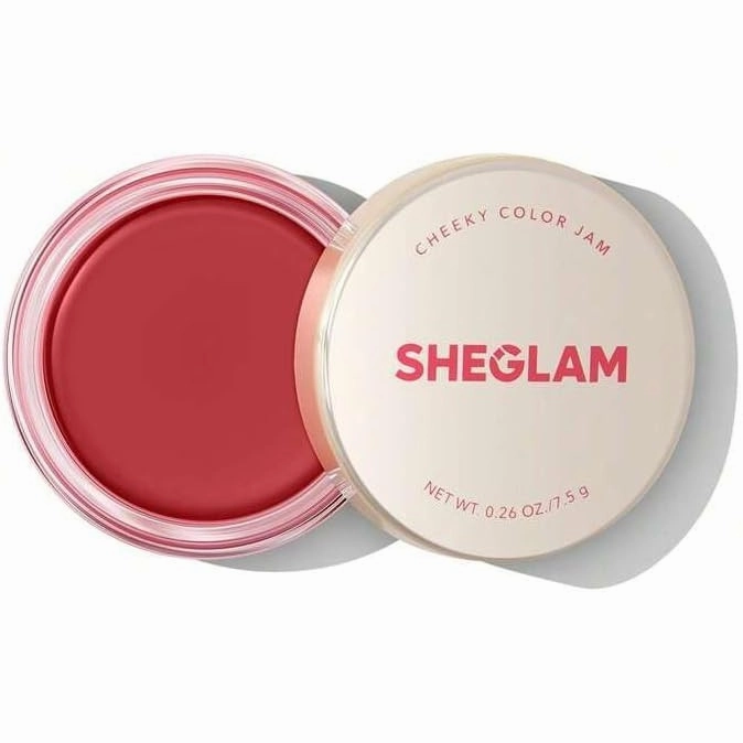 SHEGLAM - Cheeky Color Jam- 6 Shades Multi-Use Cream Blush Lip Cream Matte Highly Pigmented Natural Blush Powder Face Makeup (Rose Meadow)