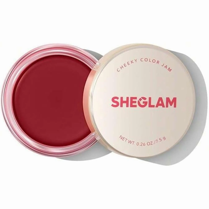 SHEGLAM - Cheeky Color Jam- 6 Shades Multi-Use Cream Blush Lip Cream Matte Highly Pigmented Natural Blush Powder Face Makeup (Rose Meadow)