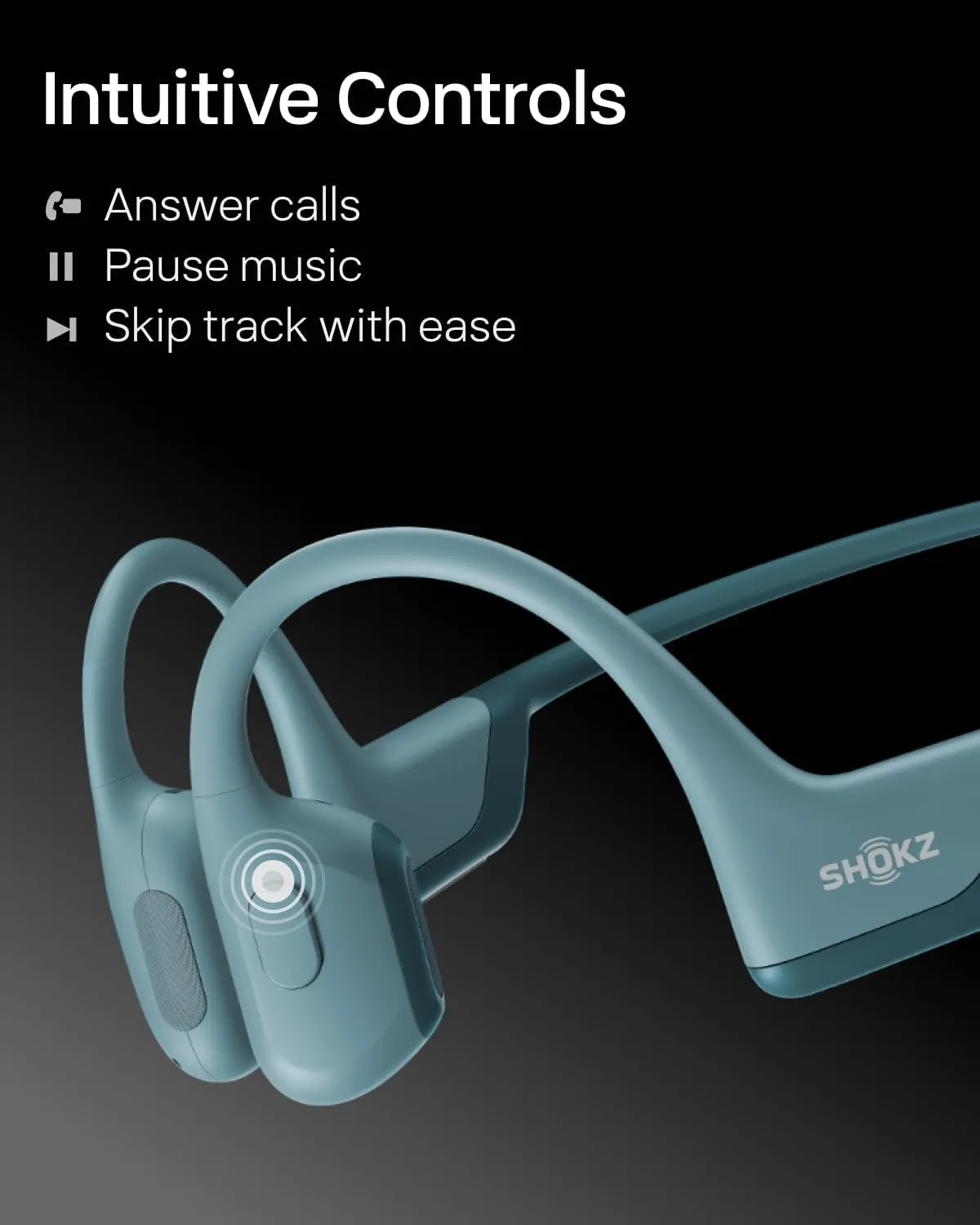 SHOKZ OpenRun Pro - Open-Ear Bluetooth Bone Conduction Sport Headphones - Sweat Resistant Wireless Earphones for Workouts and Running with Premium Deep Base - Built-in Mic, with Hair Band