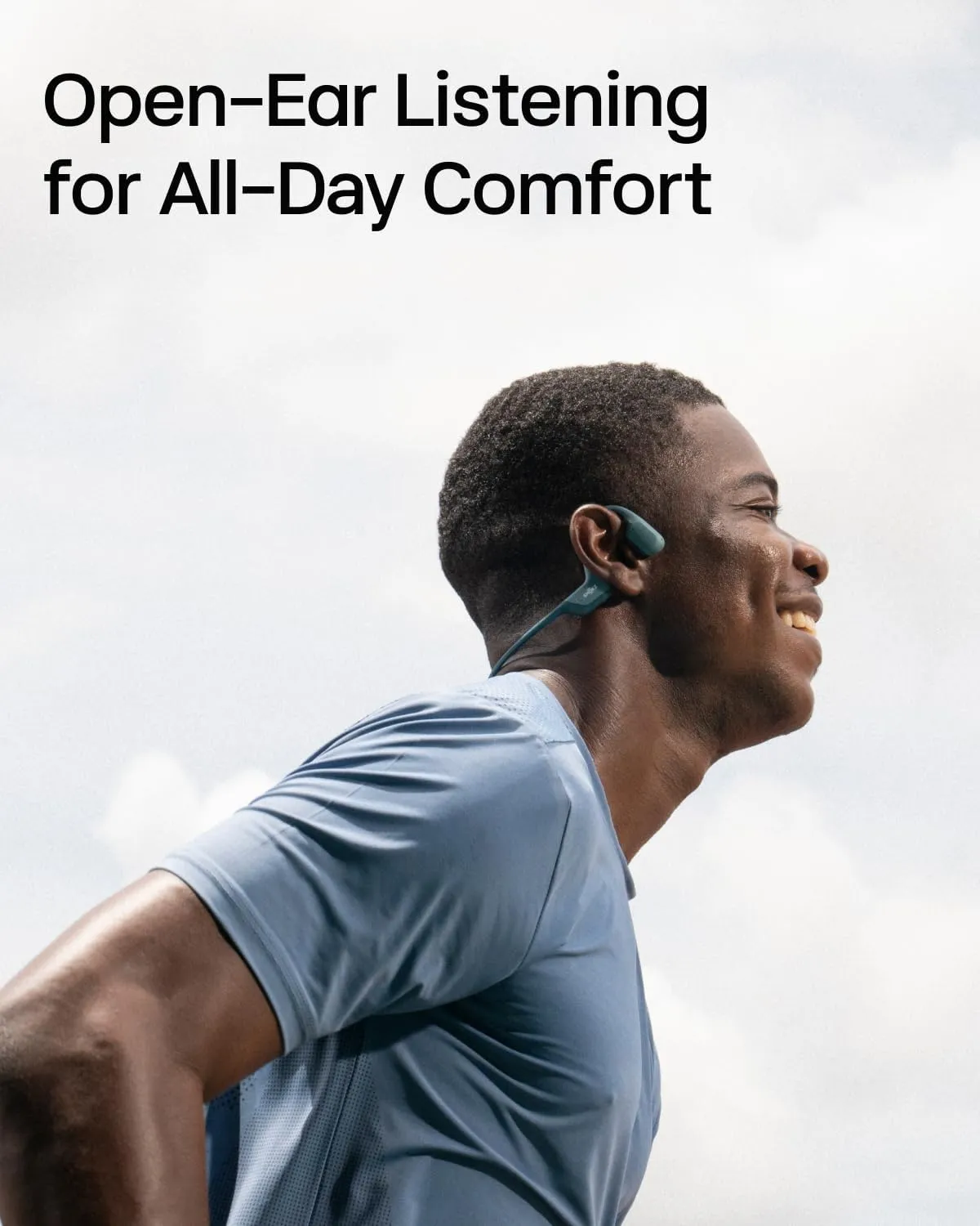 SHOKZ OpenRun Pro - Open-Ear Bluetooth Bone Conduction Sport Headphones - Sweat Resistant Wireless Earphones for Workouts and Running with Premium Deep Base - Built-in Mic, with Hair Band