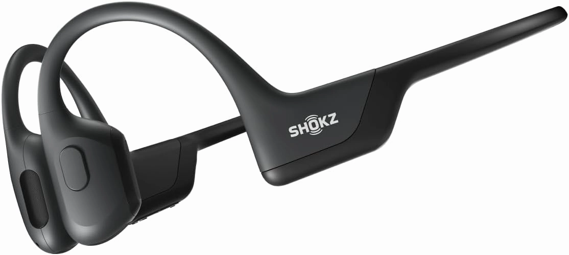 SHOKZ OpenRun Pro - Open-Ear Bluetooth Bone Conduction Sport Headphones, Sweat Resistant Wireless Earphones for Workouts and Running with Premium Deep Base - Built-in Mic, with Hair Band, Black