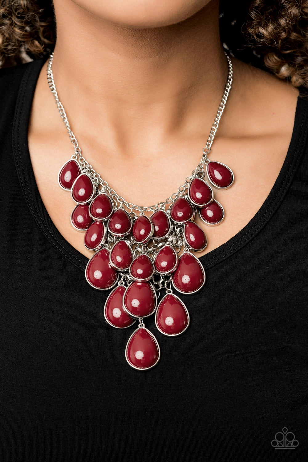 Shop Til You TEARDROP - Red - Paparazzi Accessories