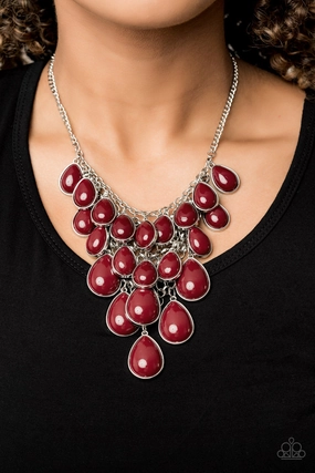 Shop Til You TEARDROP - Red - Paparazzi Accessories