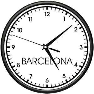 SignMission Barcelona TIME Wall Clock World time Zone Clock Office Business