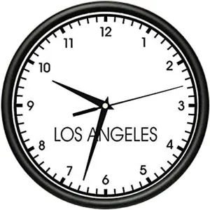 SignMission Los Angeles TIME Wall Clock World time Zone Clock Office Business