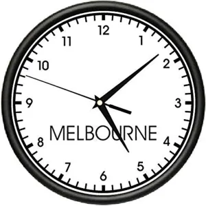 SignMission Melbourne TIME Wall Clock World time Zone Clock Office Business