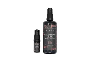 Silk Saffron Noir Body & Face Oil | Skin-Softening, Anti-Aging Moisturizer | Ultra-Light Formula | Sweet, Creamy Spice Scent for Women & Men | Natural Ingredients | Travel Size | 5 or 100 mL (100 mL)