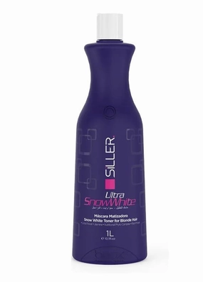 Siller Ultra Snow White Hair Toner, Purple Toning Mask for Blonde Hair, Anti-Yellow Treatment 33.81 fl oz