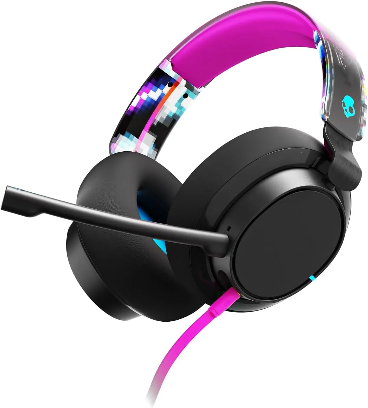 Skullcandy SLYR Pro Multi-Platform Over-Ear Wired Gaming Headset, Enhanced Sound Perception, AI Microphone, Works with Xbox Playstation and PC - Black Digi-Hype