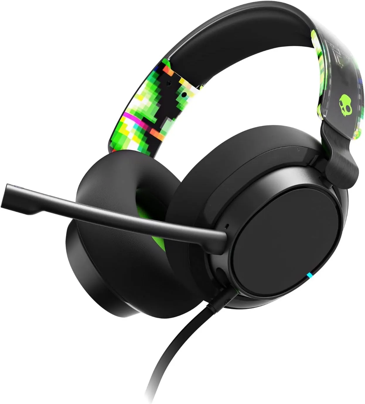 Skullcandy SLYR Pro Multi-Platform Over-Ear Wired Gaming Headset, Enhanced Sound Perception, AI Microphone, Works with Xbox Playstation and PC - Green