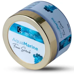 SNEIRA'S Aqua Marine (50gm) Tan Removal Face Scrub Dead Skin Remover, Blackhead, Whitehead Remover, Aqua Scrub For Women & Men