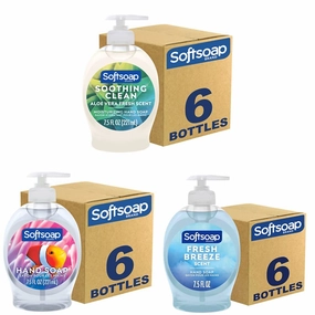Softsoap Moisturizing Liquid Hand Soap, Soothing Clean Aloe Vera-7.5 Fl Oz & Liquid Hand Soap, Aquarium Series-7.5 Fl Oz & Liquid Hand Soap, Fresh Breeze-7.5 Fl Oz