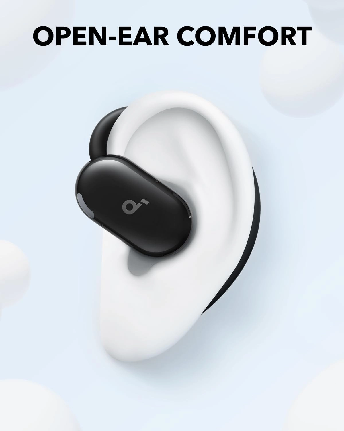 Soundcore V20i by Anker Open-Ear Headphones, Adjustable Ear Hooks, Ultra-Comfort, Snug Fit, Deep Bass, Clear Calls, IP55, LED Lights, 36H Playtime, Bluetooth 5.4 Earbuds, Multipoint Connection