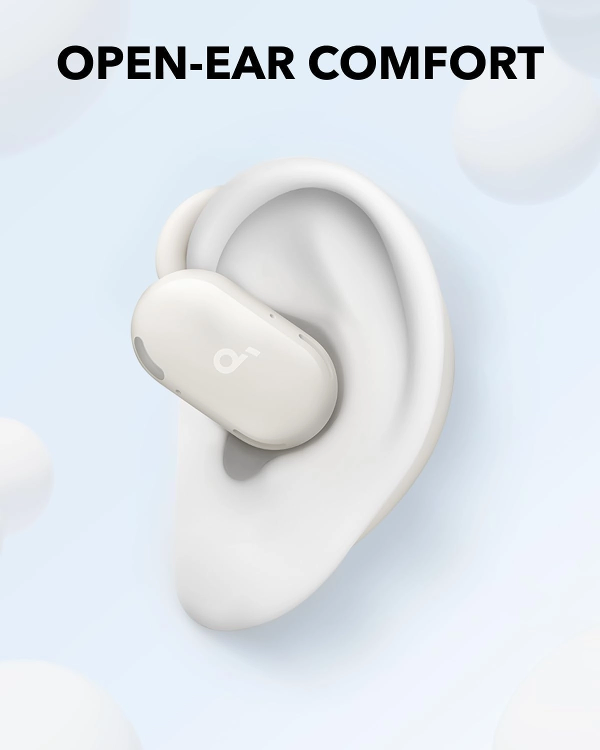 Soundcore V20i by Anker Open-Ear Headphones, Adjustable Ear Hooks, Ultra-Comfort, Snug Fit, Powerful Sound, Clear Calls, IP55, LED Lights, 36H Playtime, Bluetooth 5.4 Earbuds, Multipoint Connection