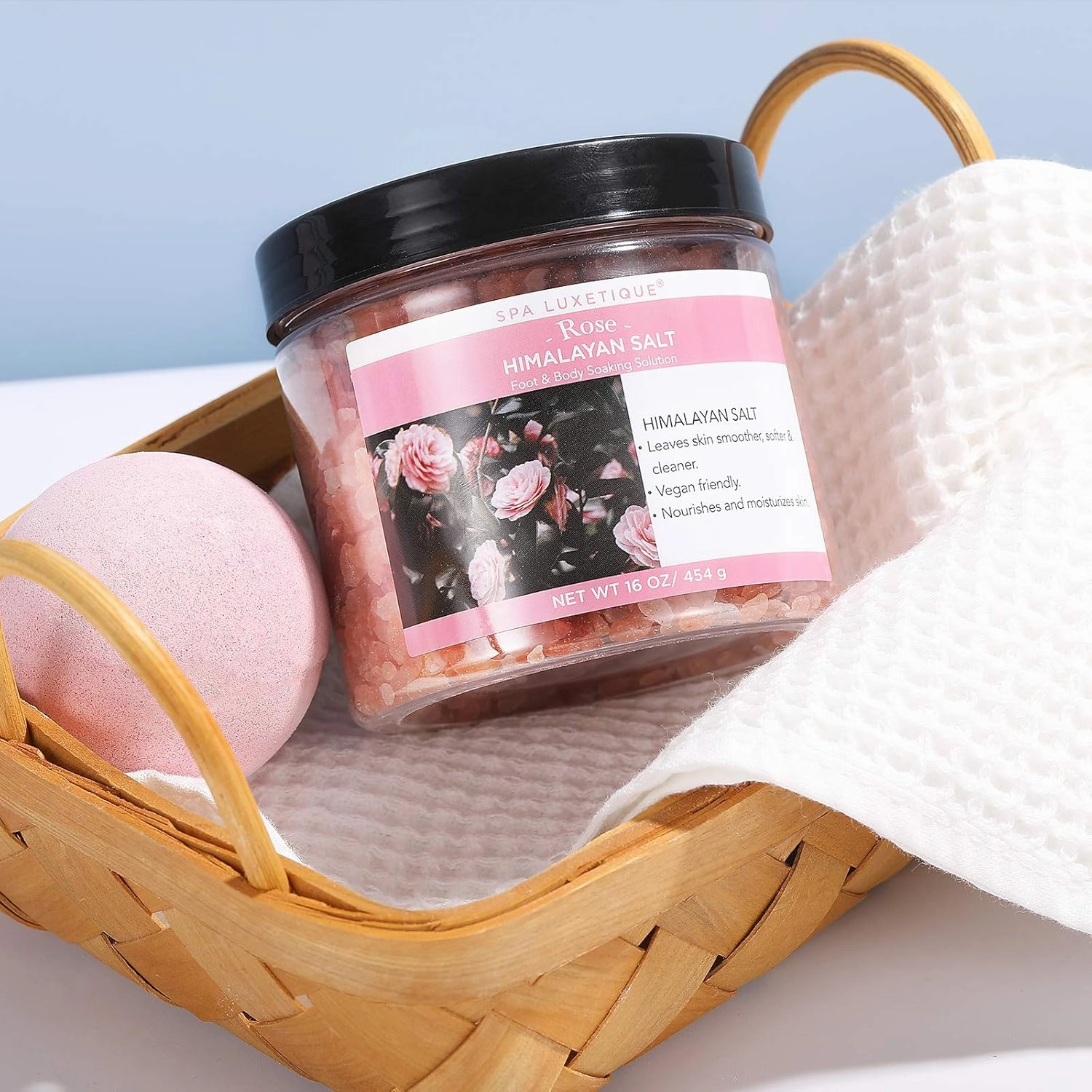 spa luxetique Bath Salts for Soaking, Spa Luxetique Epsom Salts Gifts Set for Women, 3.17lbs Bath Salts for Women, Epsom Salts for Soaking, Mother's Day Christmas Gifts for Woman Mom