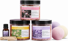 spa luxetique Bath Salts for Soaking, Spa Luxetique Epsom Salts Gifts Set for Women, 3.17lbs Bath Salts for Women, Epsom Salts for Soaking, Mother's Day Christmas Gifts for Woman Mom