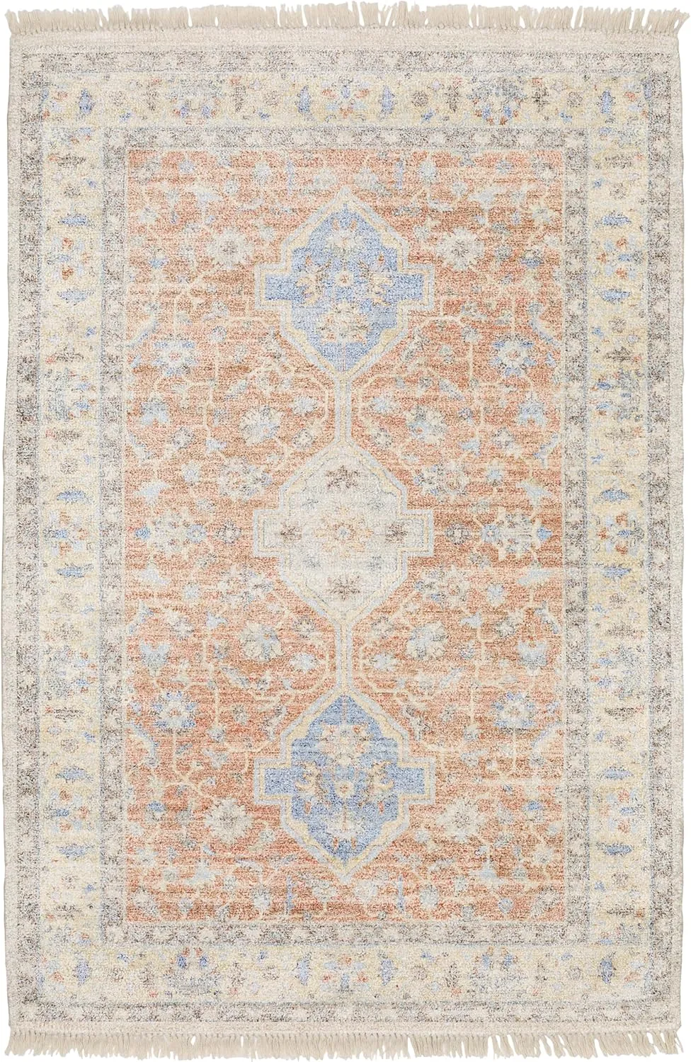 Sphinx Malabar Area Rug 45305 Orange Diamonds Petals 10' x 13' Rectangle