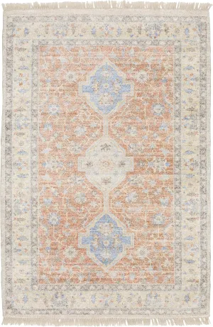 Sphinx Malabar Area Rug 45305 Orange Diamonds Petals 10' x 13' Rectangle